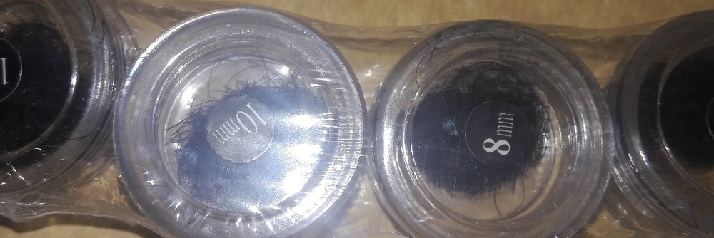 Set of 6mm, 8mm, 10mm and 12mm mink eyelashes